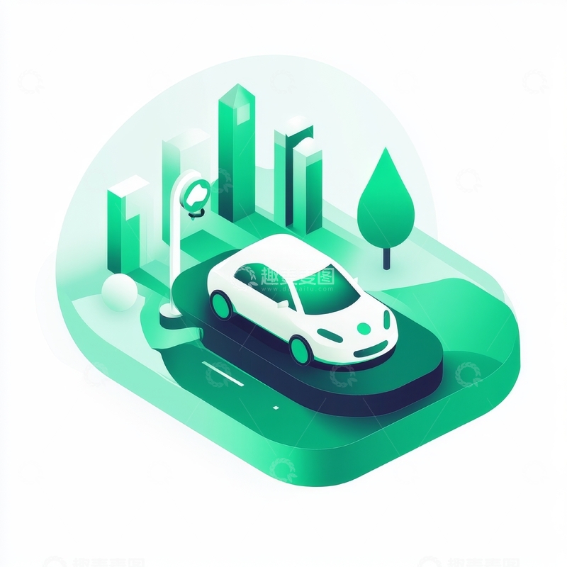 高清大图下载【趣麦麦图】未来城市中的智能汽车