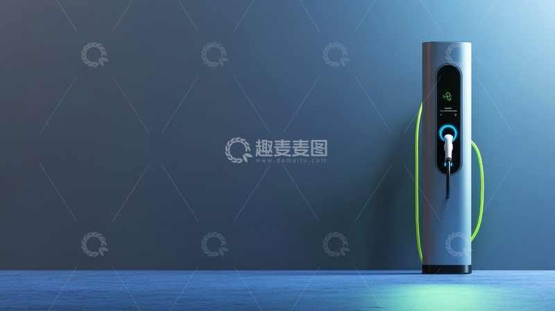 高清大图下载【趣麦麦图】现代电动汽车充电站