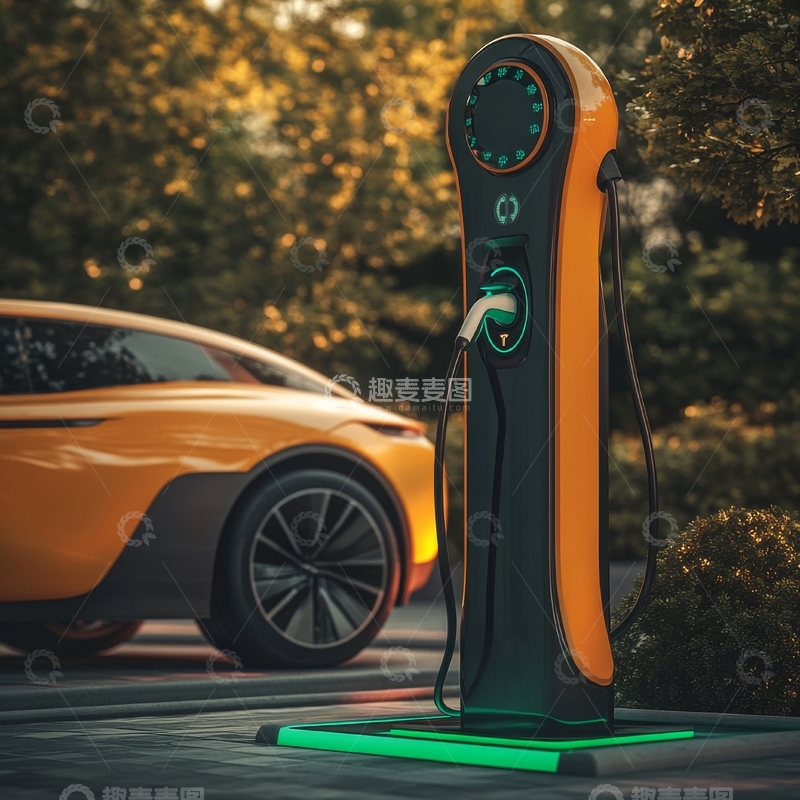 高清大图下载【趣麦麦图】电动汽车充电站