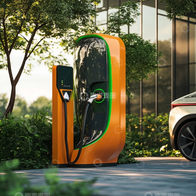 高清大图下载【趣麦麦图】电动汽车充电站
