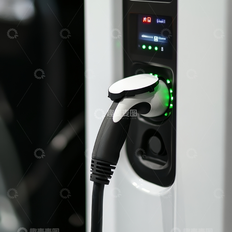高清大图下载【趣麦麦图】电动汽车充电接口特写