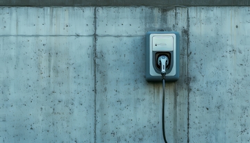 墙上的电动汽车充电站