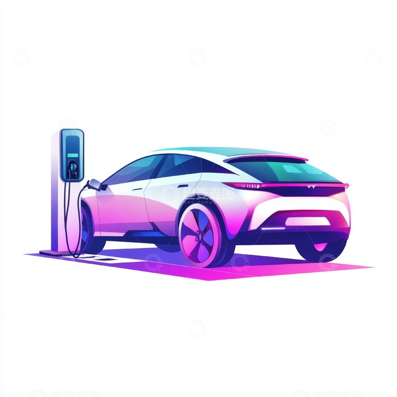 高清大图下载【趣麦麦图】未来电动汽车充电场景