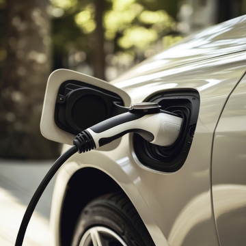 电动汽车正在充电