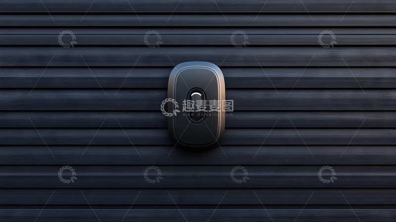 高清大图下载【趣麦麦图】黑色金属门上的圆形电子锁