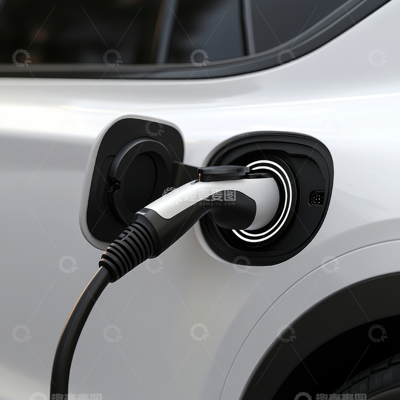 高清大图下载【趣麦麦图】电动汽车充电接口特写