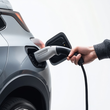 电动汽车充电特写