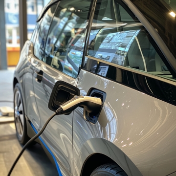 电动汽车正在充电