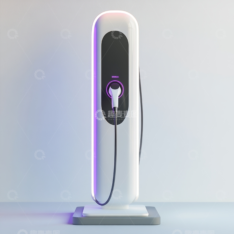 高清大图下载【趣麦麦图】现代电动汽车充电站