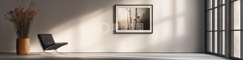 高清大图下载【趣麦麦图】简约室内设计，阳光透过窗户洒落