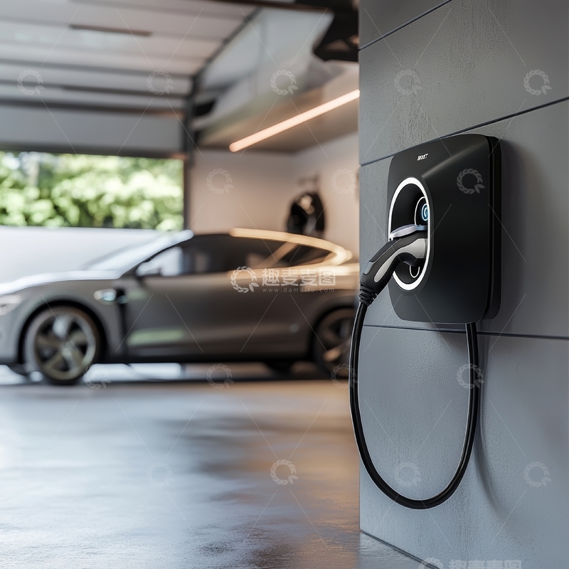 高清大图下载【趣麦麦图】电动汽车充电站室内场景