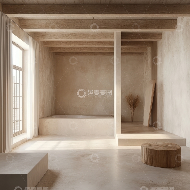 高清大图下载【趣麦麦图】简约室内设计，木质与自然元素结合