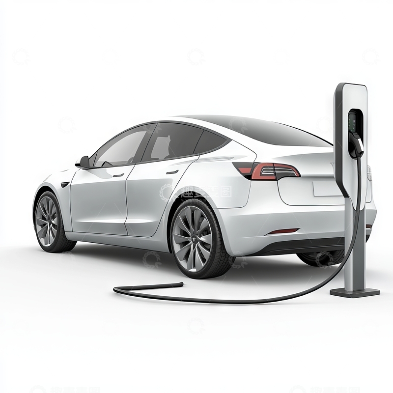 高清大图下载【趣麦麦图】电动汽车正在充电站充电