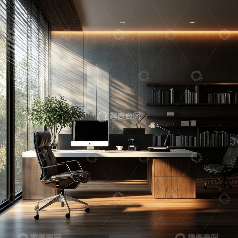 高清大图下载【趣麦麦图】现代简约办公室内部设计