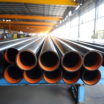 工业管道整齐排列在车间内