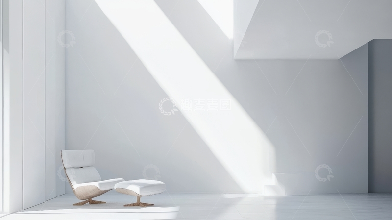 高清大图下载【趣麦麦图】阳光洒落的简约室内一角