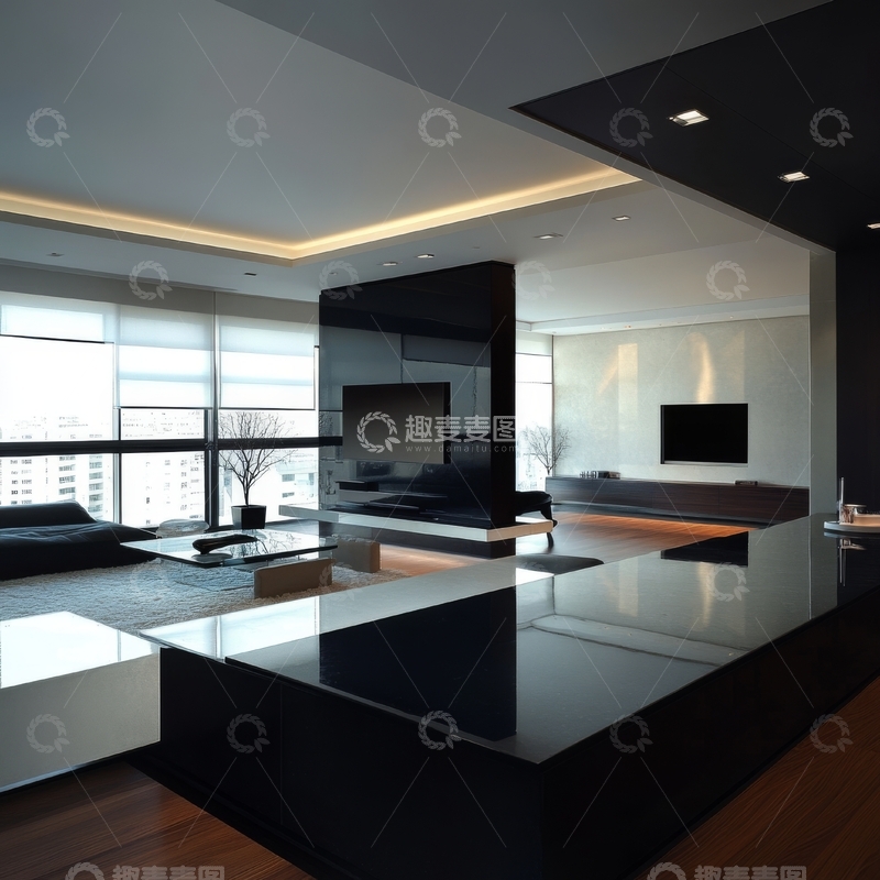 高清大图下载【趣麦麦图】现代简约客厅设计