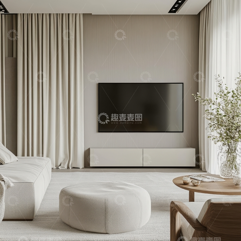 高清大图下载【趣麦麦图】现代简约客厅设计