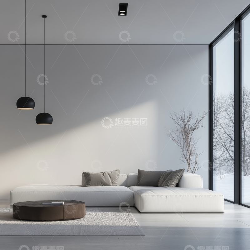 高清大图下载【趣麦麦图】现代简约客厅设计