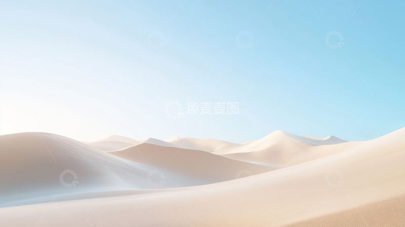 高清大图下载【趣麦麦图】宁静的沙漠沙丘景观