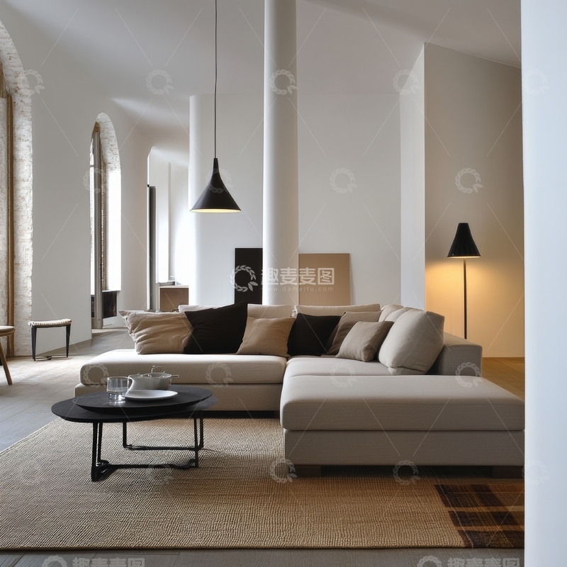 高清大图下载【趣麦麦图】现代简约客厅设计