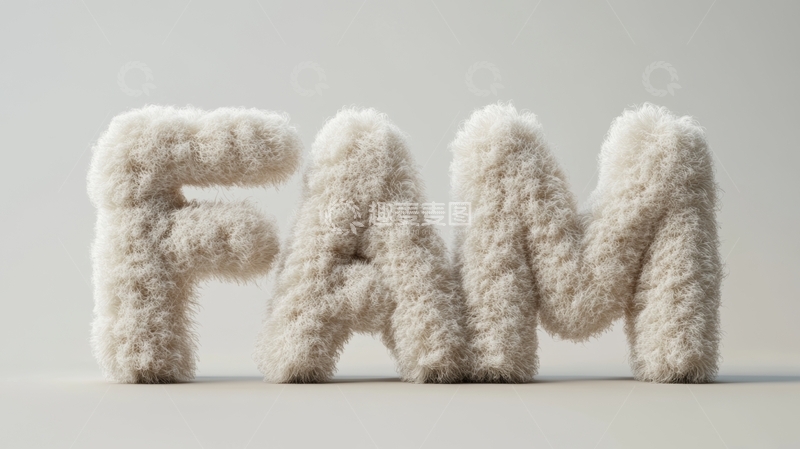 高清大图下载【趣麦麦图】毛绒质感的&ldquo;FAM&rdquo;字母艺术