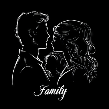 家庭剪影：父母与孩子温馨相拥