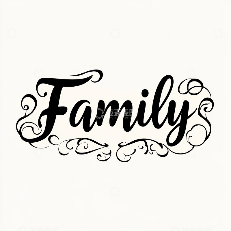 高清大图下载【趣麦麦图】艺术字体设计：Family