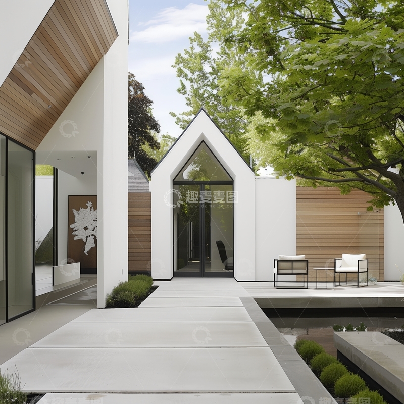 高清大图下载【趣麦麦图】现代简约建筑与庭院设计