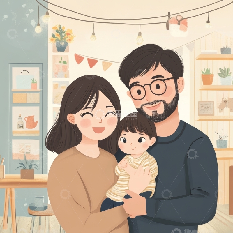 温馨家庭室内场景