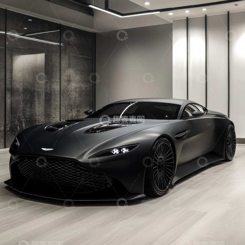 高清大图下载【趣麦麦图】黑色跑车室内展示