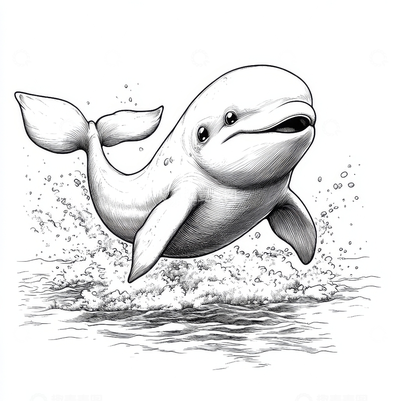 高清大图下载【趣麦麦图】跃出水面的海豚