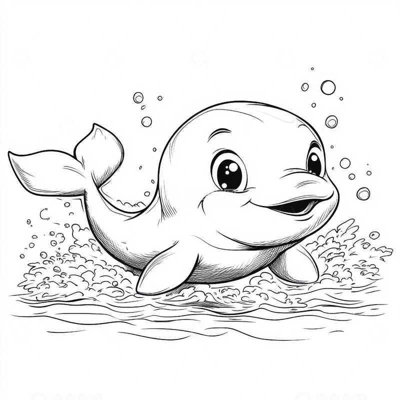 高清大图下载【趣麦麦图】海豚跃出水面的可爱瞬间