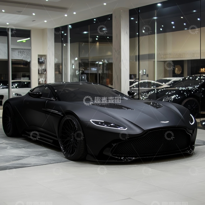 黑色跑车展厅展示