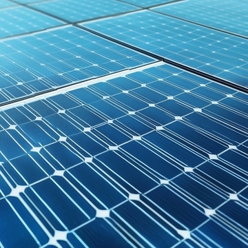 太阳能电池板的特写细节