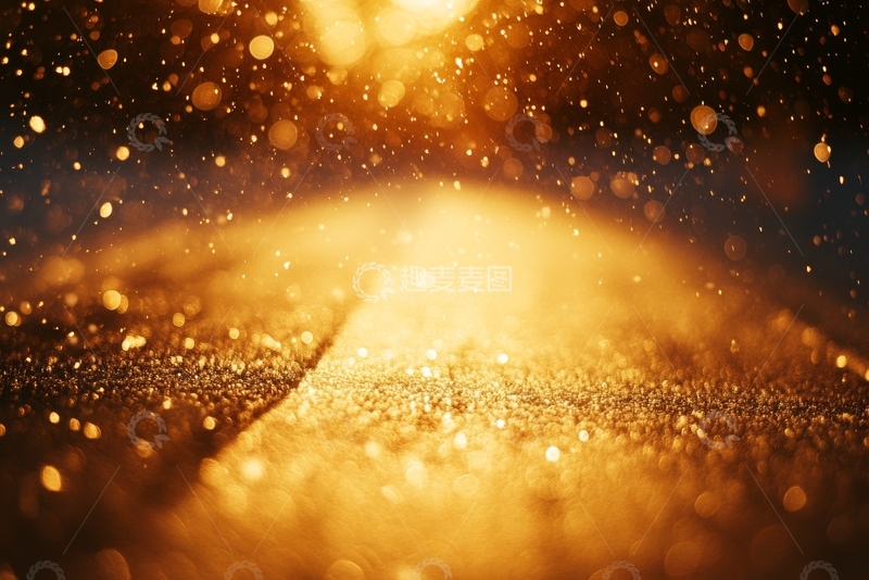 高清大图下载【趣麦麦图】金色光芒中的闪耀粒子