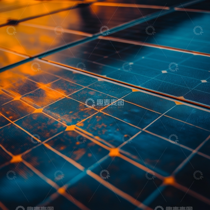 太阳能板的细节特写