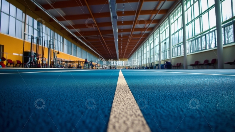 高清大图下载【趣麦麦图】室内跑道与健身器材