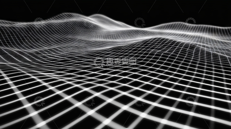 高清大图下载【趣麦麦图】黑白网格波浪形态