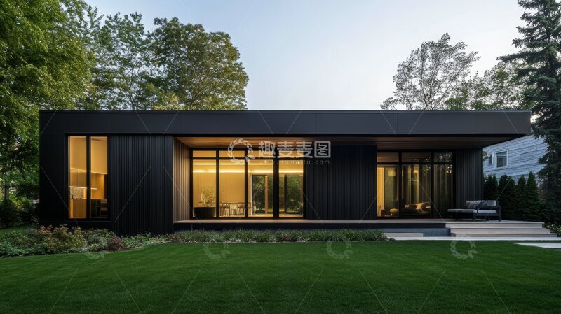 高清大图下载【趣麦麦图】现代简约风格的单层住宅