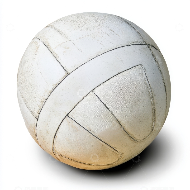 高清大图下载【趣麦麦图】磨损的白色排球