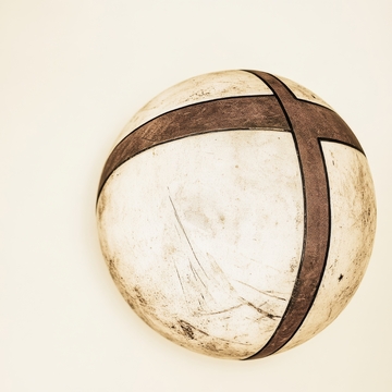 复古皮革篮球特写