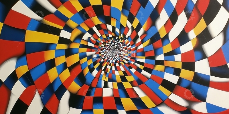 高清大图下载【趣麦麦图】色彩斑斓的螺旋视觉艺术