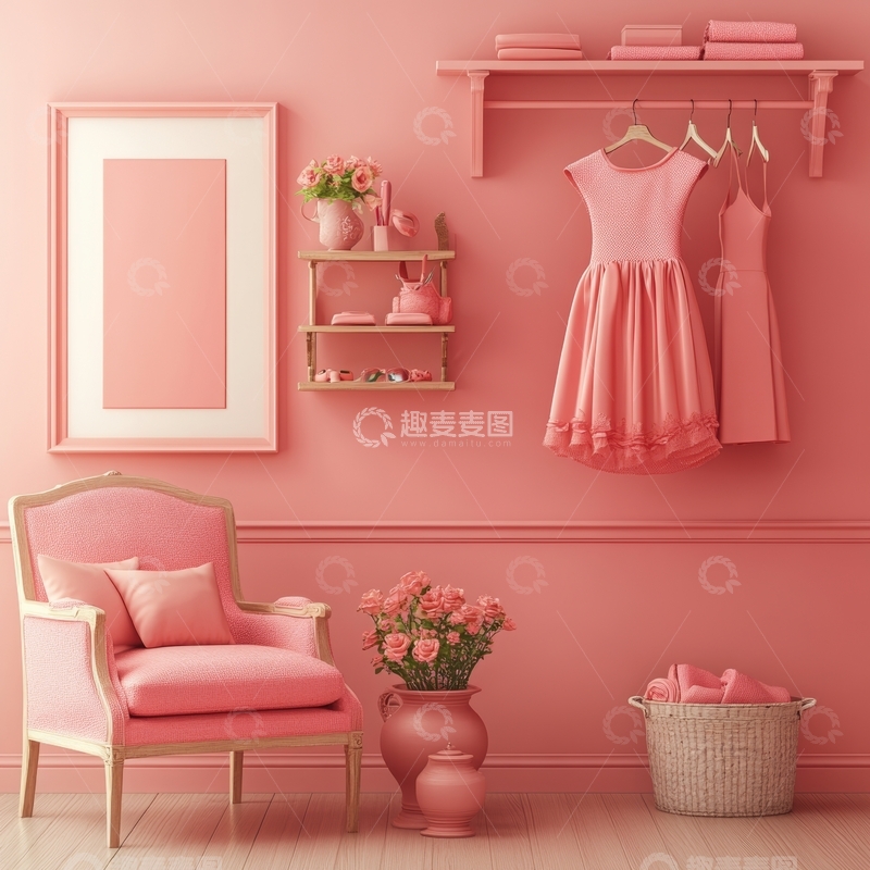 高清大图下载【趣麦麦图】粉色主题的温馨室内装饰