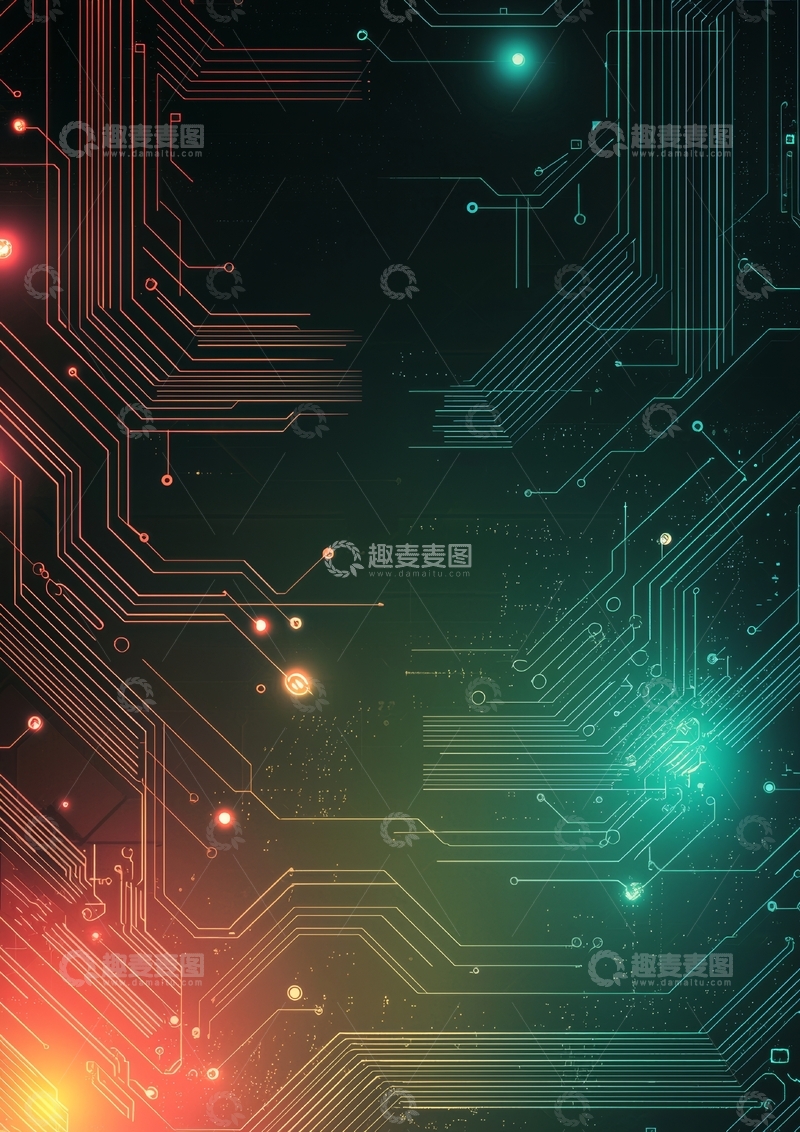 高清大图下载【趣麦麦图】电路板上的光影交错