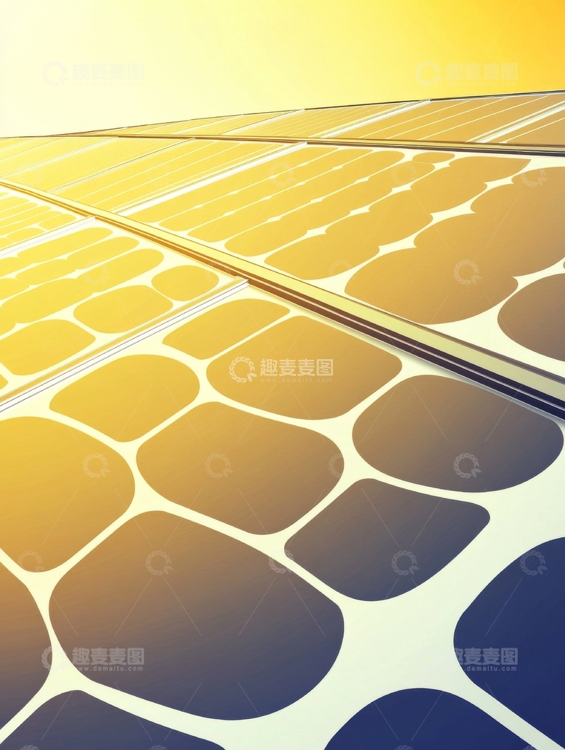 高清大图下载【趣麦麦图】太阳能板的特写视角