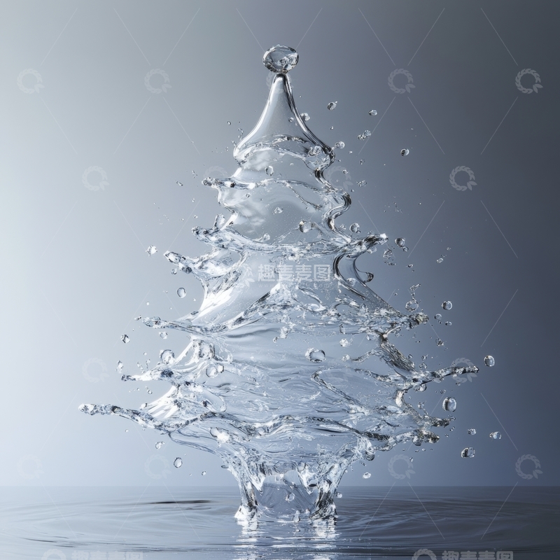 高清大图下载【趣麦麦图】水滴碰撞瞬间的动态艺术