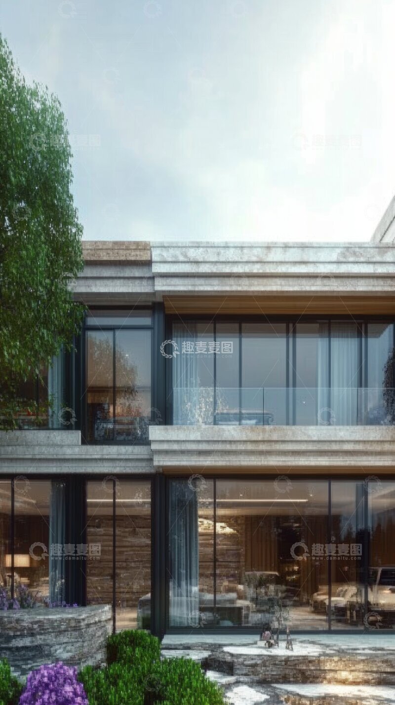 高清大图下载【趣麦麦图】现代别墅外观设计