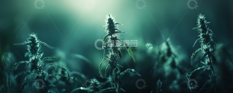 高清大图下载【趣麦麦图】夜幕下的植物群