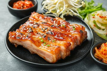 烤肉配菜，美味韩式料理